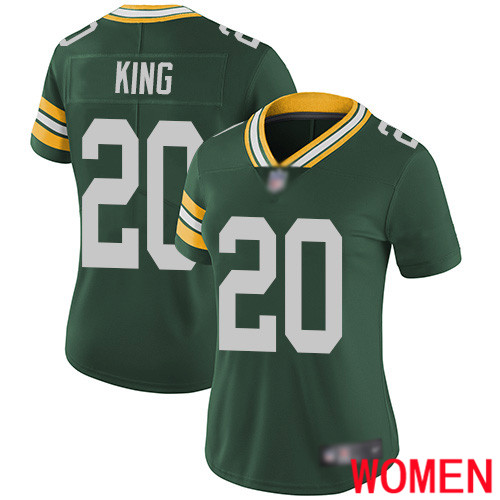 Green Bay Packers Limited Green Women #20 King Kevin Home Jersey Nike NFL Vapor Untouchable
